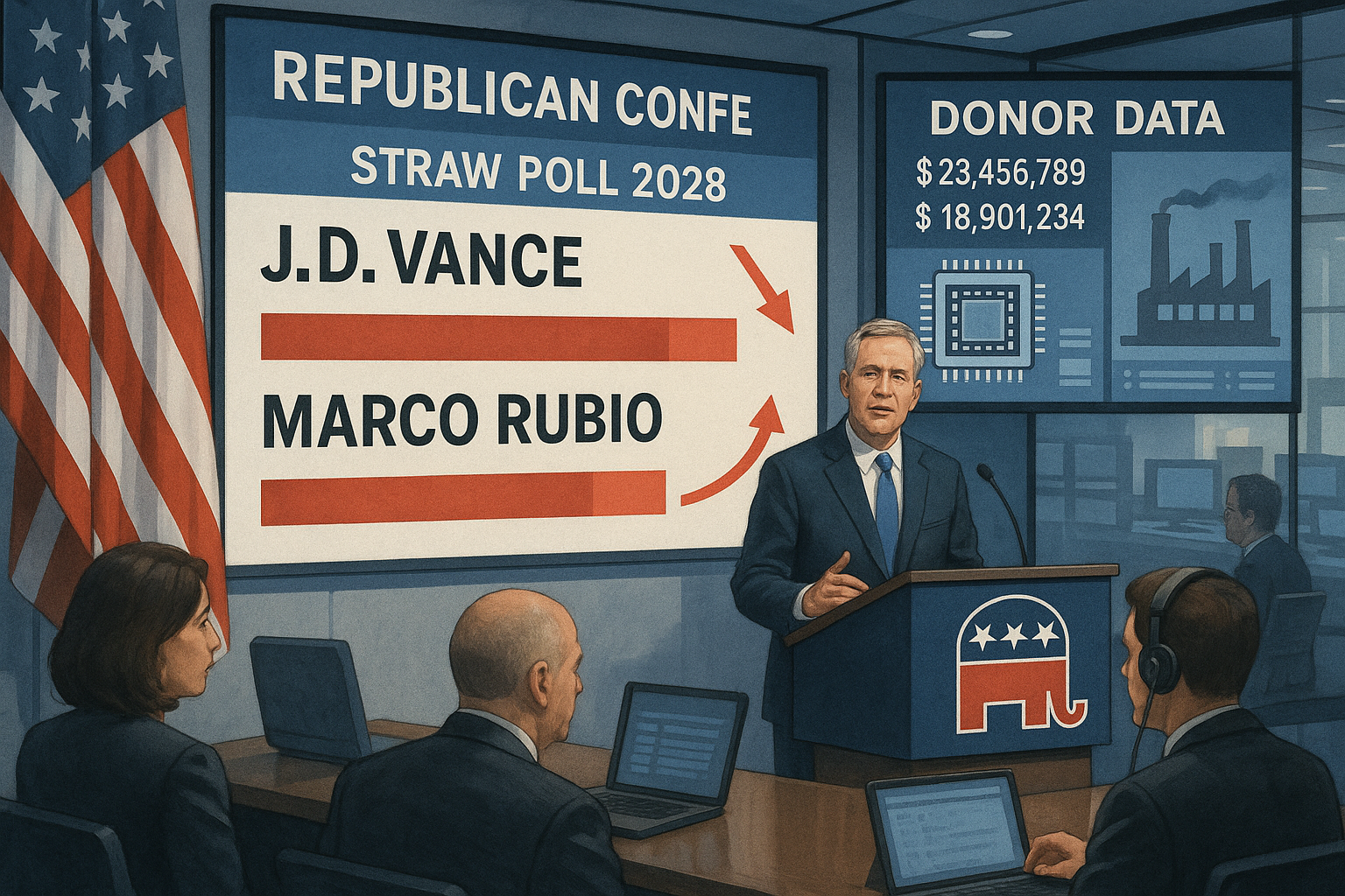 Dukungan untuk JD Vance Melemah di Straw Poll 2028: Sinyal Dini Donor, Narasi Media, dan Arah Agenda Teknologi-IndustrI AS
