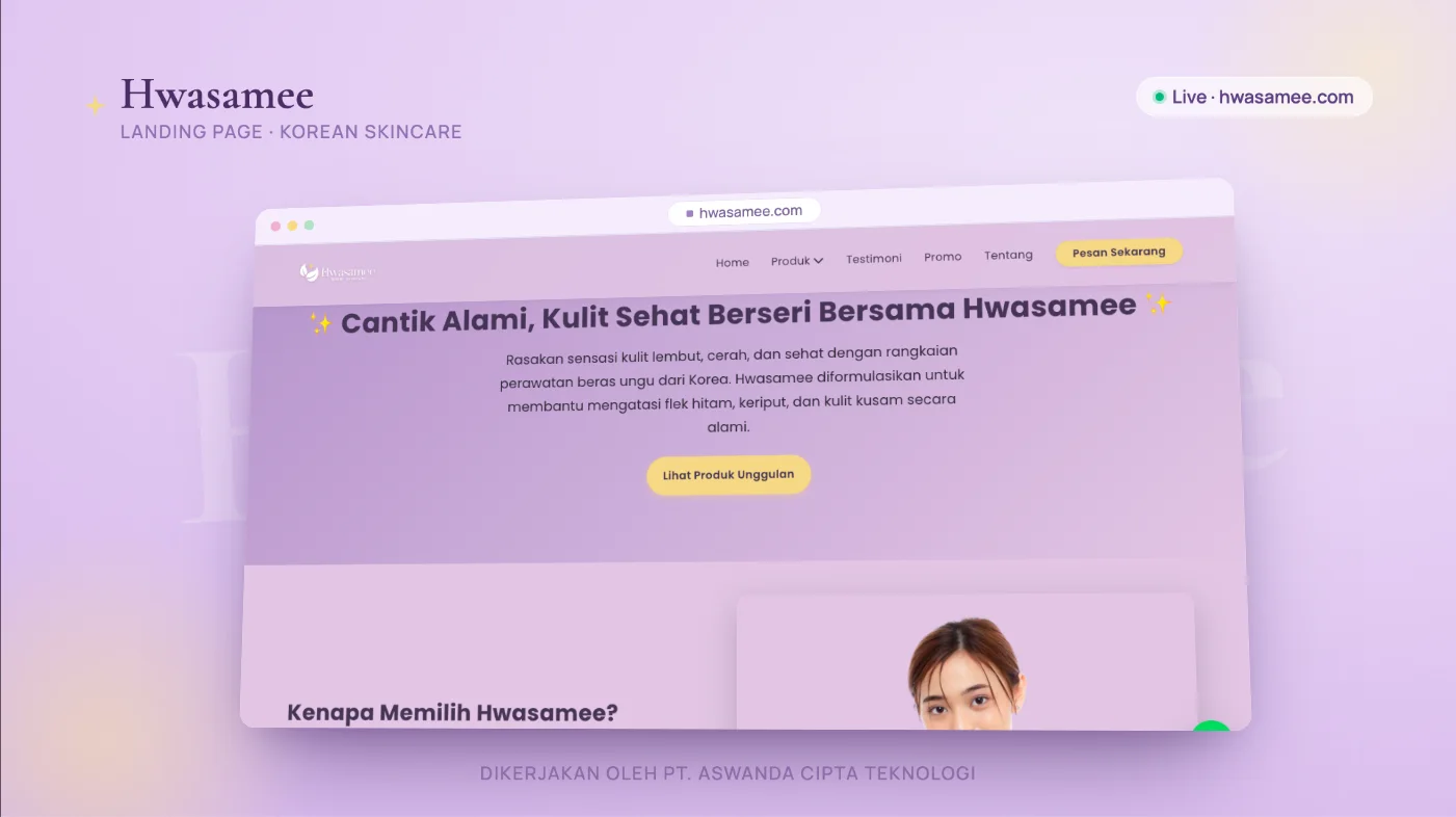 Landing Page Hwasamee