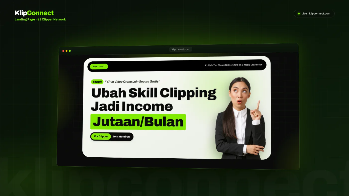 Landing Page Clipper Klipconnect